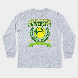 Kicking Elves University Kids Long Sleeve T-Shirt